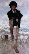 Nicolae Grigorescu Young Shepherd with his Dog china oil painting reproduction